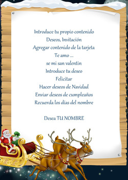 Tarjeta Carta a Papa Noel