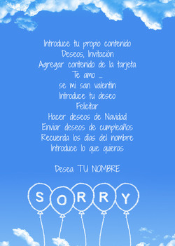 Tarjeta de disculpa