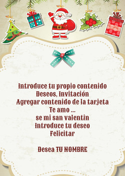 Tarjeta Santa Claus adornos